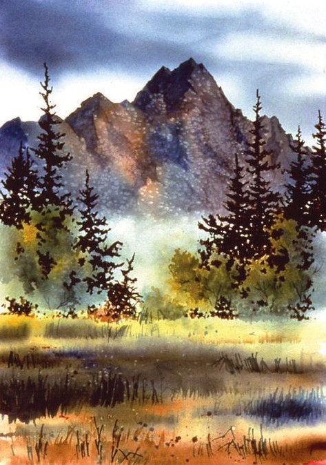 Paysage à l'aquarelle - Alain J