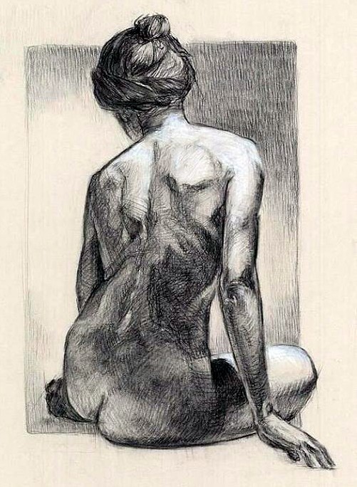 Dessin au fusain - Carole D