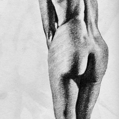Dessin au fusain - Marie C