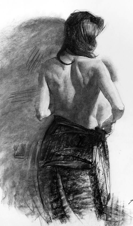 Dessin au fusain - Amandine M