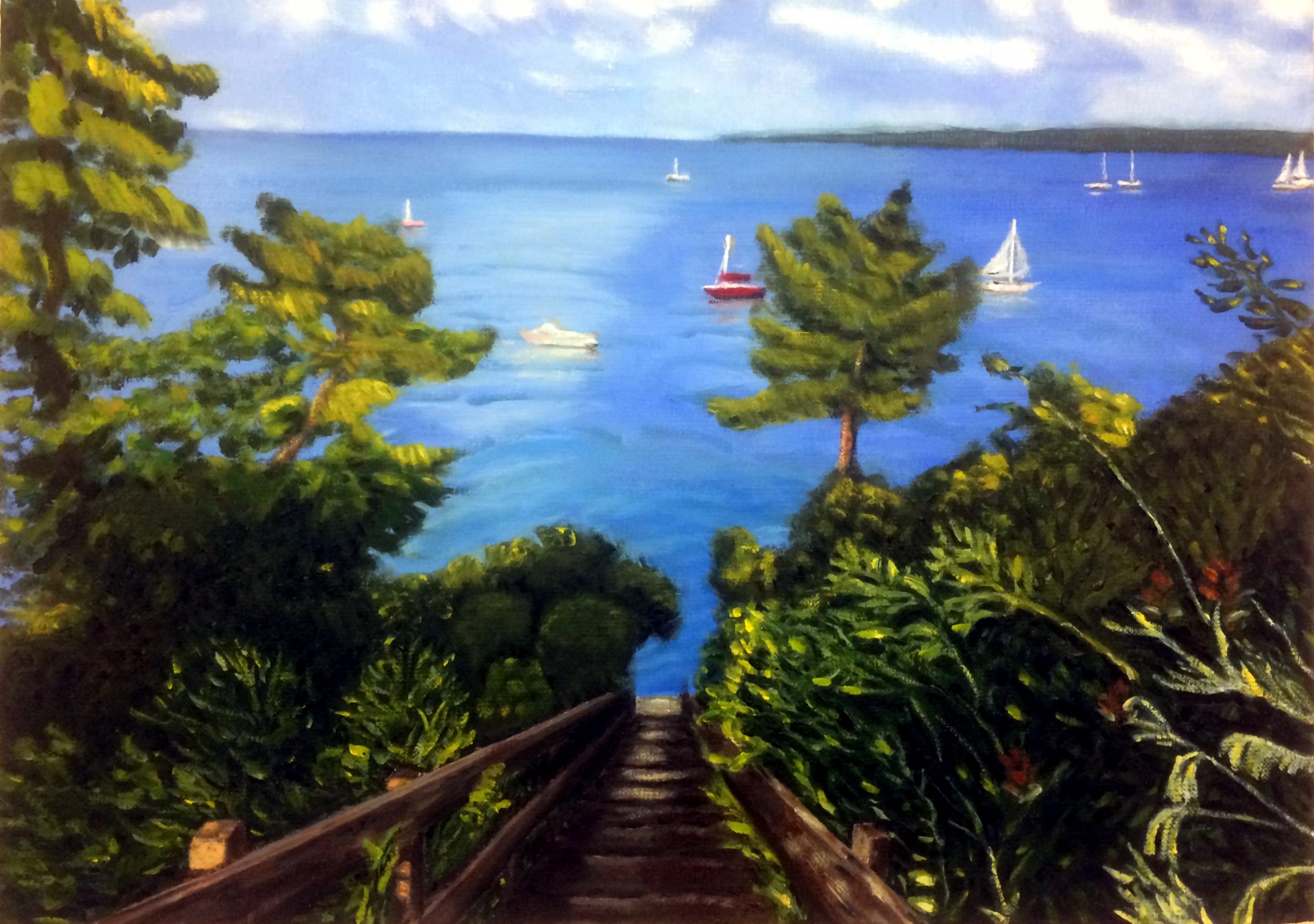 Marine à la peinture à l'huile - Philippe K