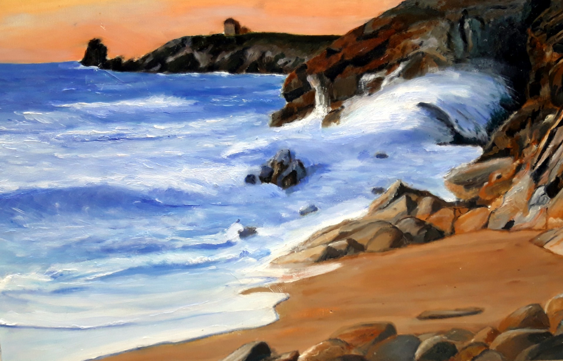 Marine à la peinture à l'huile - Grégoire D